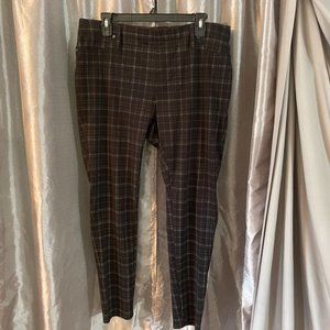 14W Terra & Sky Stretch Plaid Jeggings